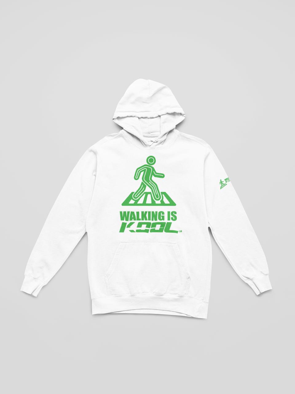 Walking Is Kool White/Green Hoodie