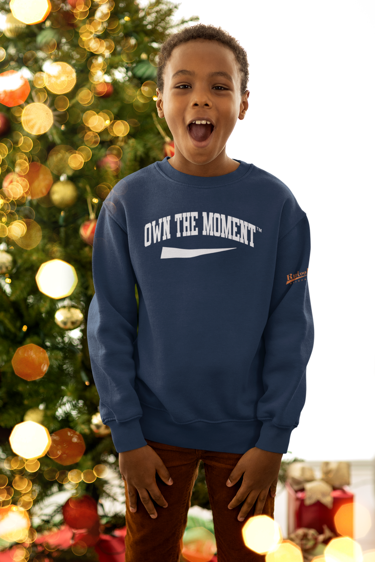 Own The Moment Navy/White Crewneck Sweatshirt