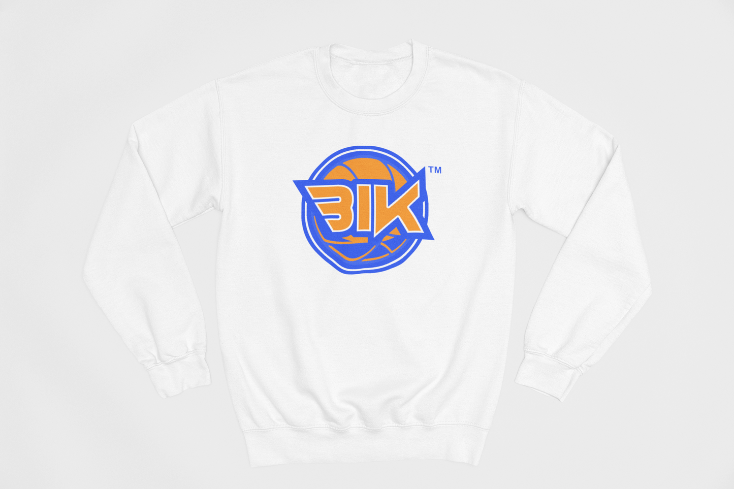 BIK White Crewneck Sweatshirt