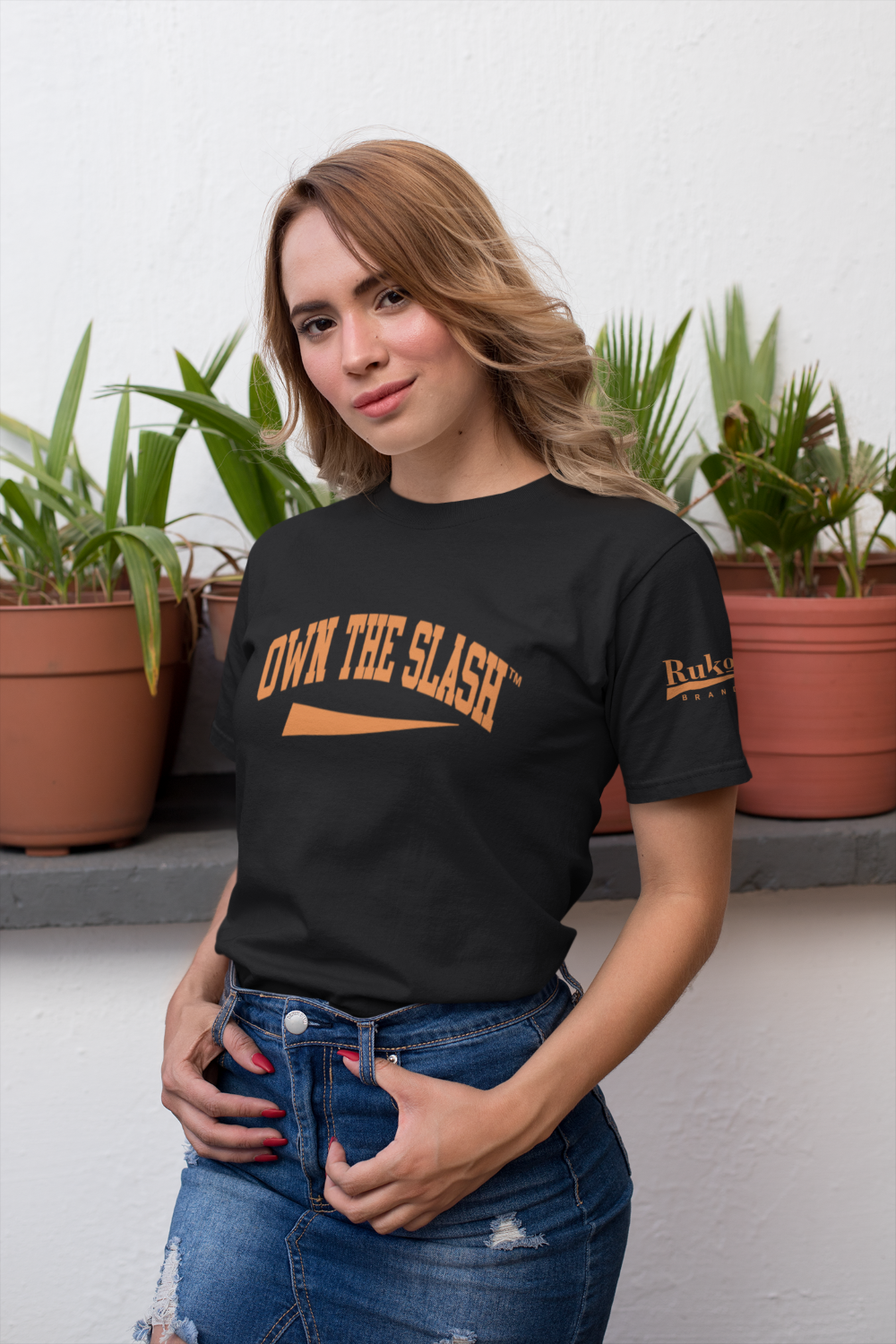 Own the Slash Black/Orange T-shirt