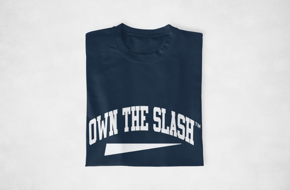 Own the Slash Navy/White T-shirt