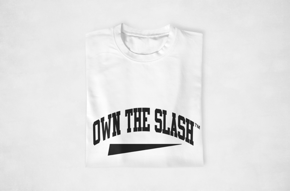 Own the Slash White/Black T-shirt