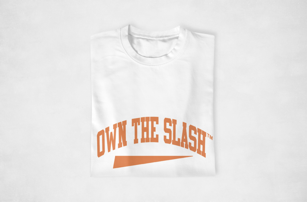 Own the Slash White/Orange T-shirt