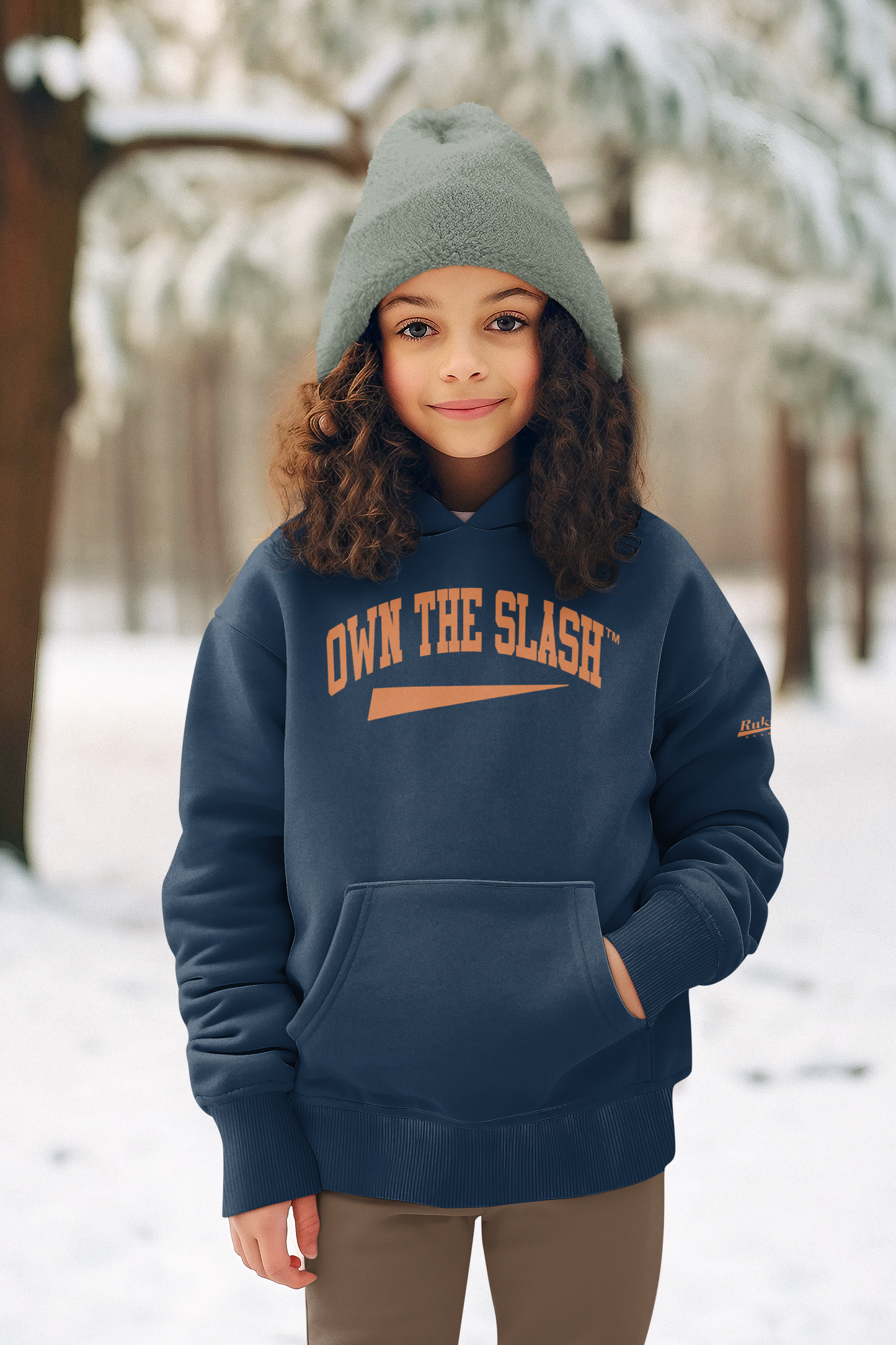 Own the Slash Navy/Orange Hoodie
