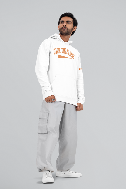 Own the Slash White/Orange Hoodie
