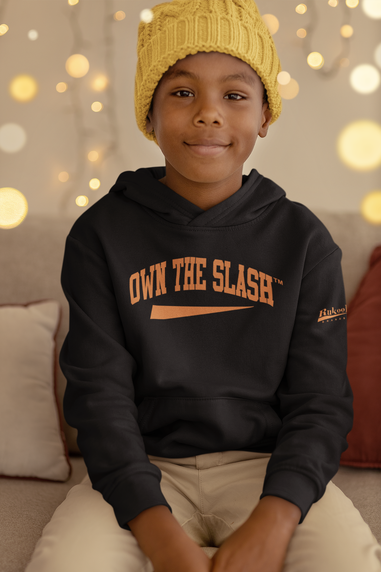Own the Slash Black/Orange Hoodie