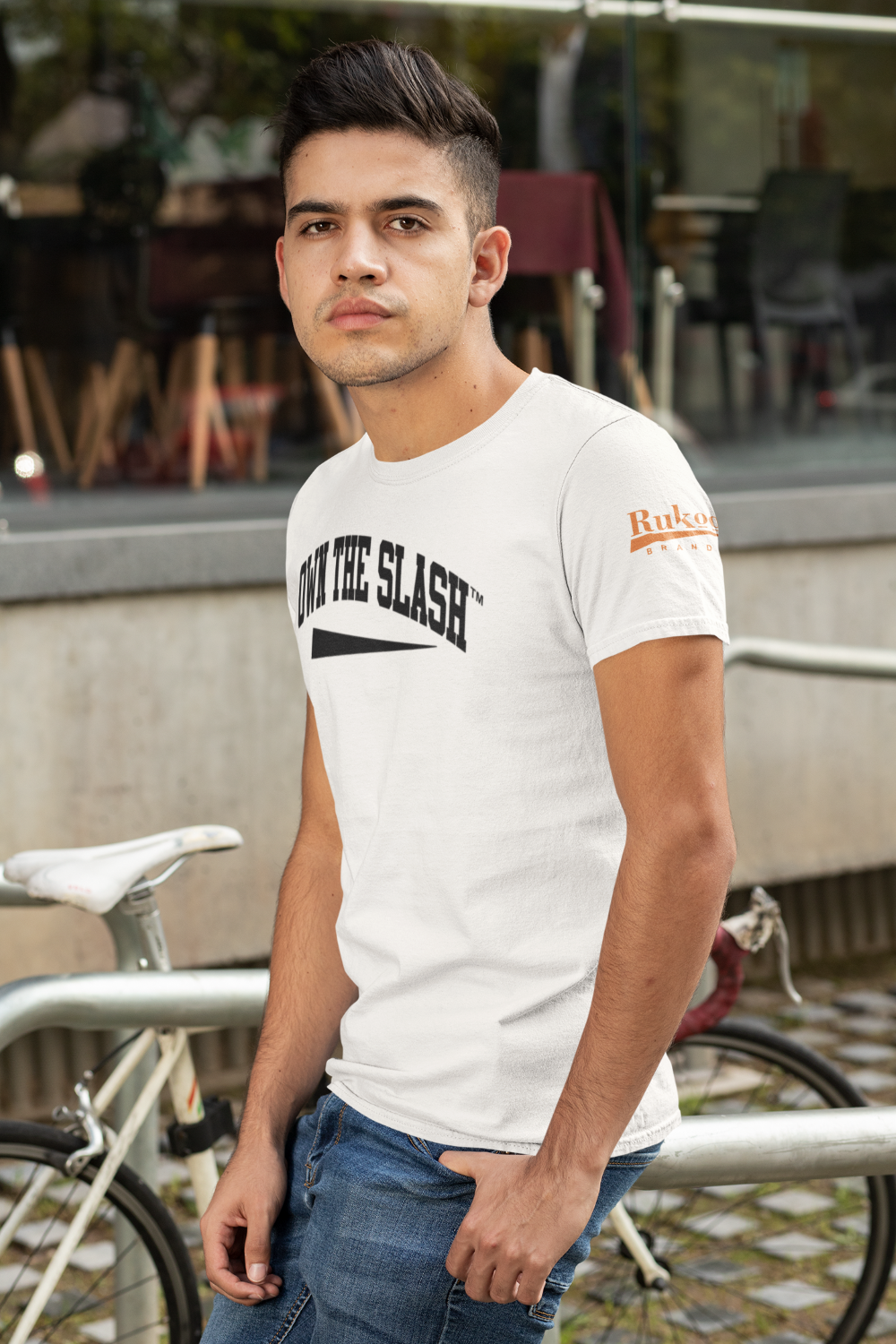 Own the Slash White/Black T-shirt