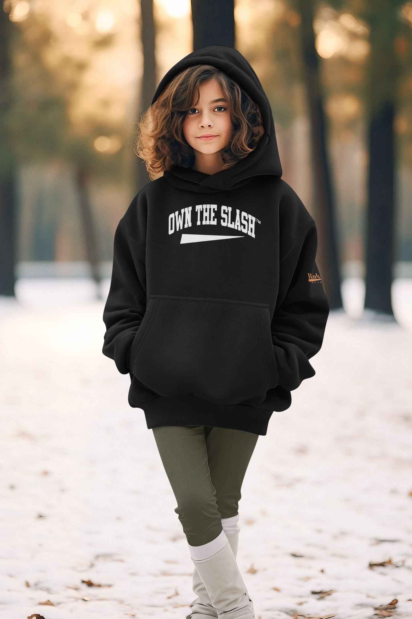 Own the Slash Black/White Hoodie