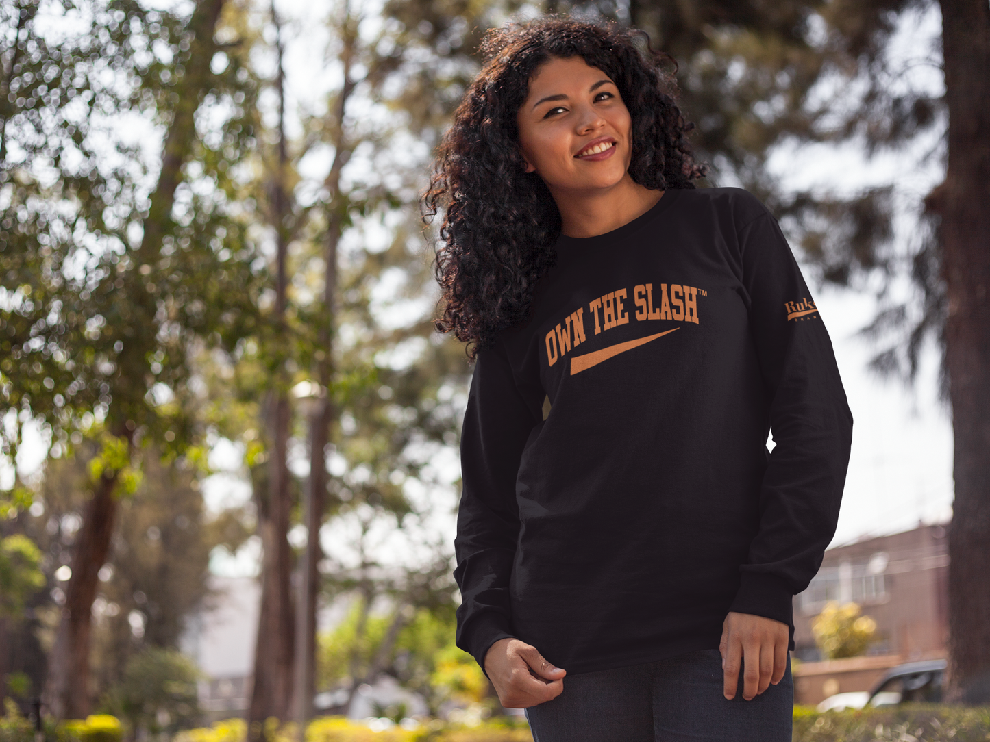 Own The Slash Black/Orange Crewneck Sweatshirt
