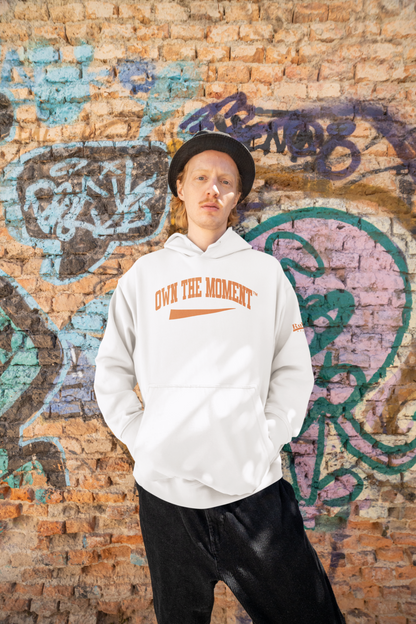 Own the Moment White/Orange Hoodie