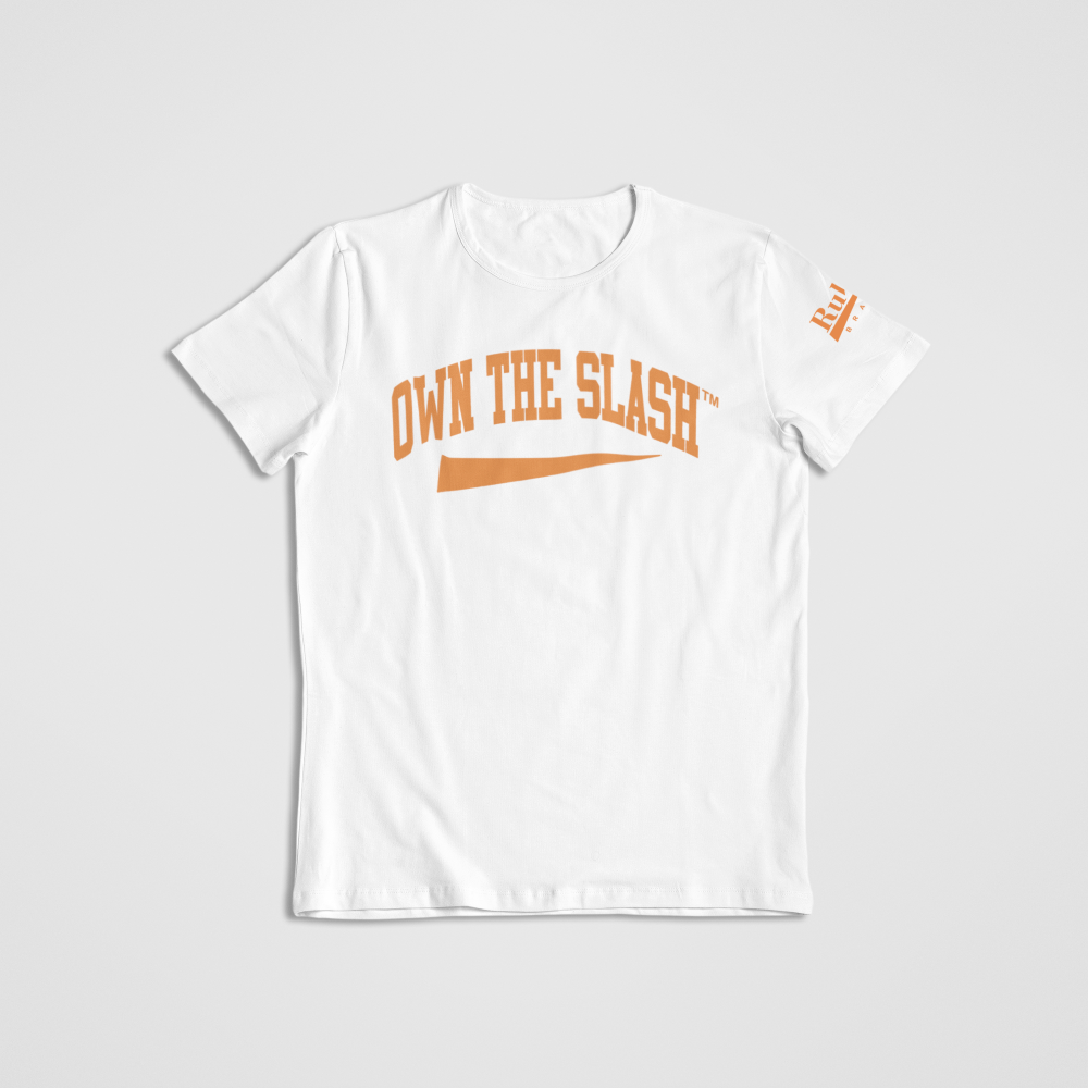 Own the Slash White/Orange T-shirt