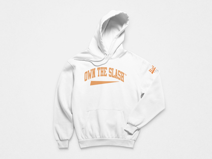 Own the Slash White/Orange Hoodie