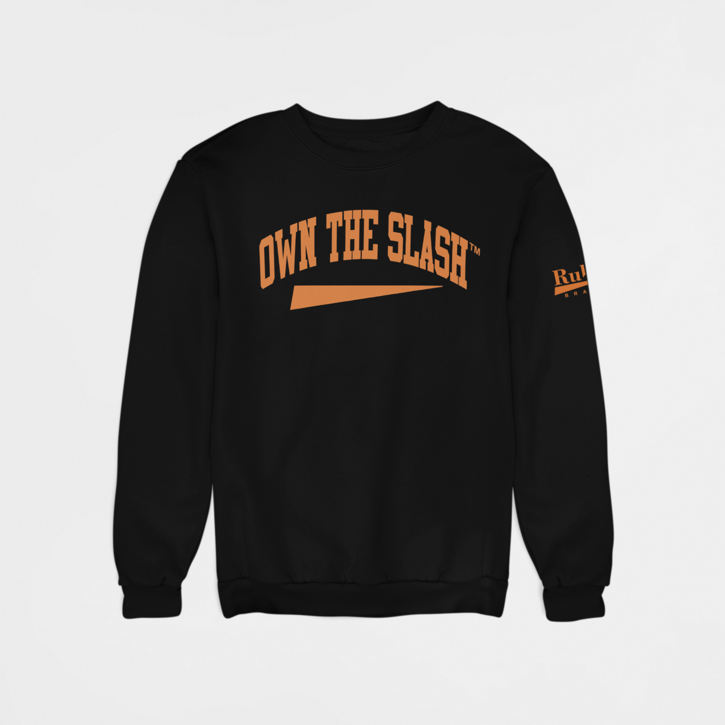 Own The Slash Black/Orange Crewneck Sweatshirt