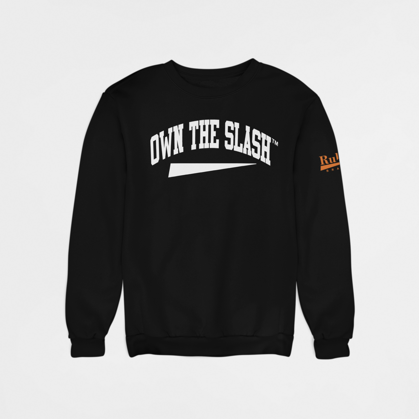 Own The Slash Black/White Crewneck Sweatshirt
