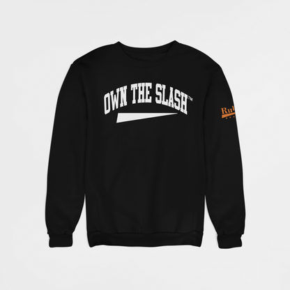 Own The Slash Black/White Crewneck Sweatshirt