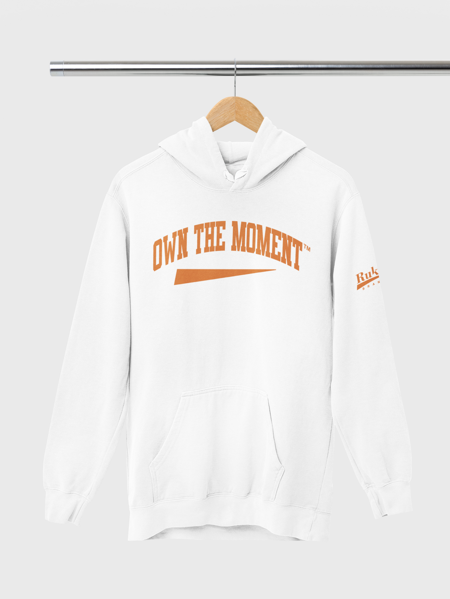 Own the Moment White/Orange Hoodie
