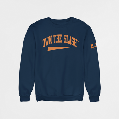 Own The Slash Navy/Orange Crewneck Sweatshirt
