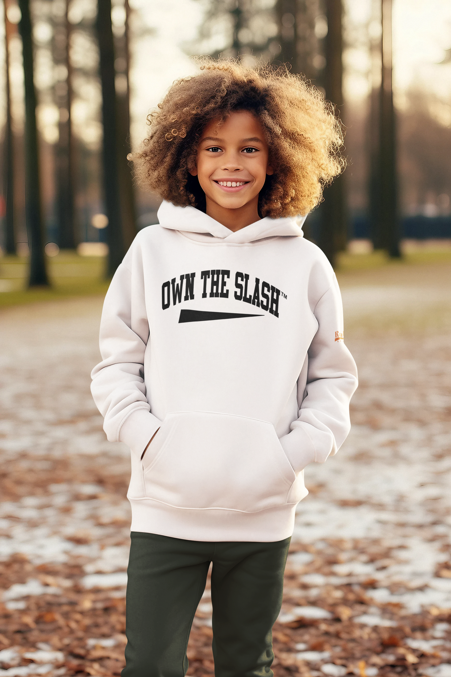 Own the Slash White/Black Hoodie