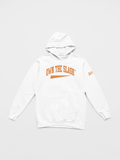 Own the Slash White/Orange Hoodie