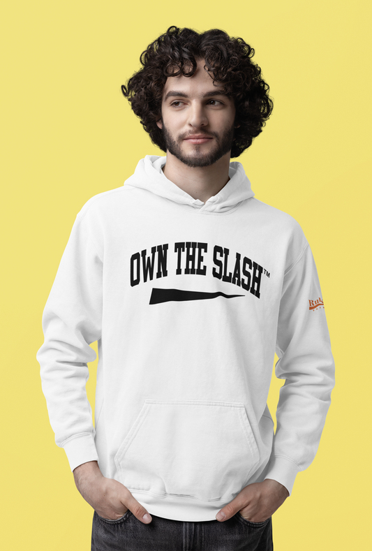 Own the Slash White/Black Hoodie