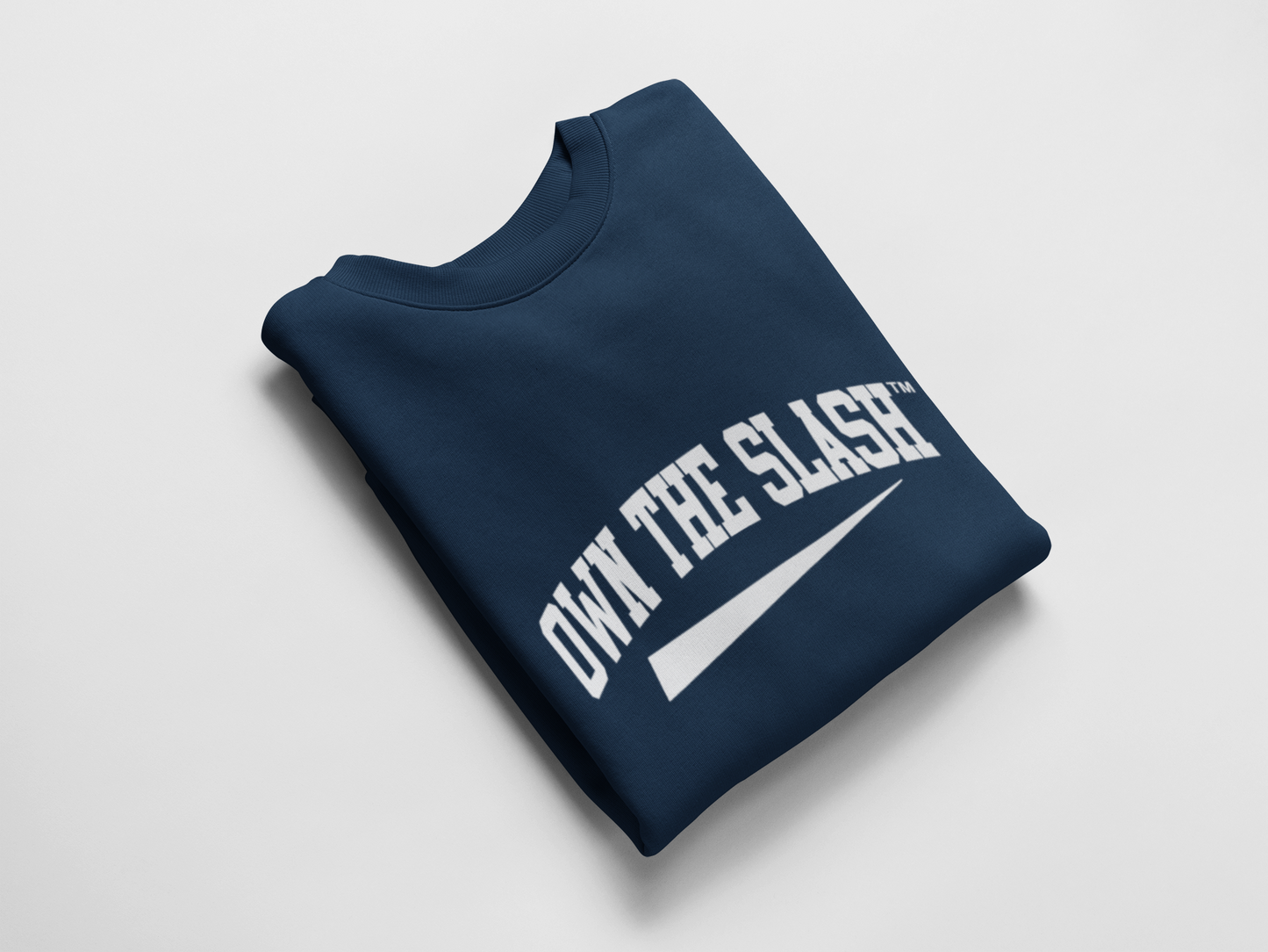 Own The Slash Navy/White Crewneck Sweatshirt