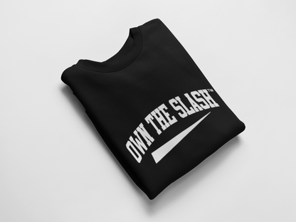 Own The Slash Black/White Crewneck Sweatshirt