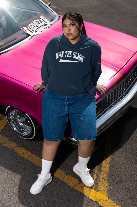 Own the Slash Navy/White Hoodie