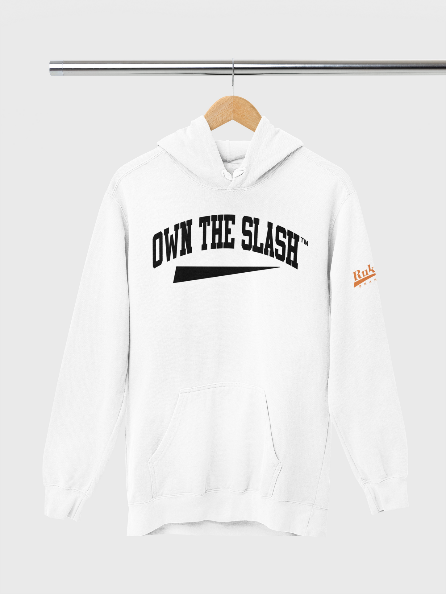 Own the Slash White/Black Hoodie