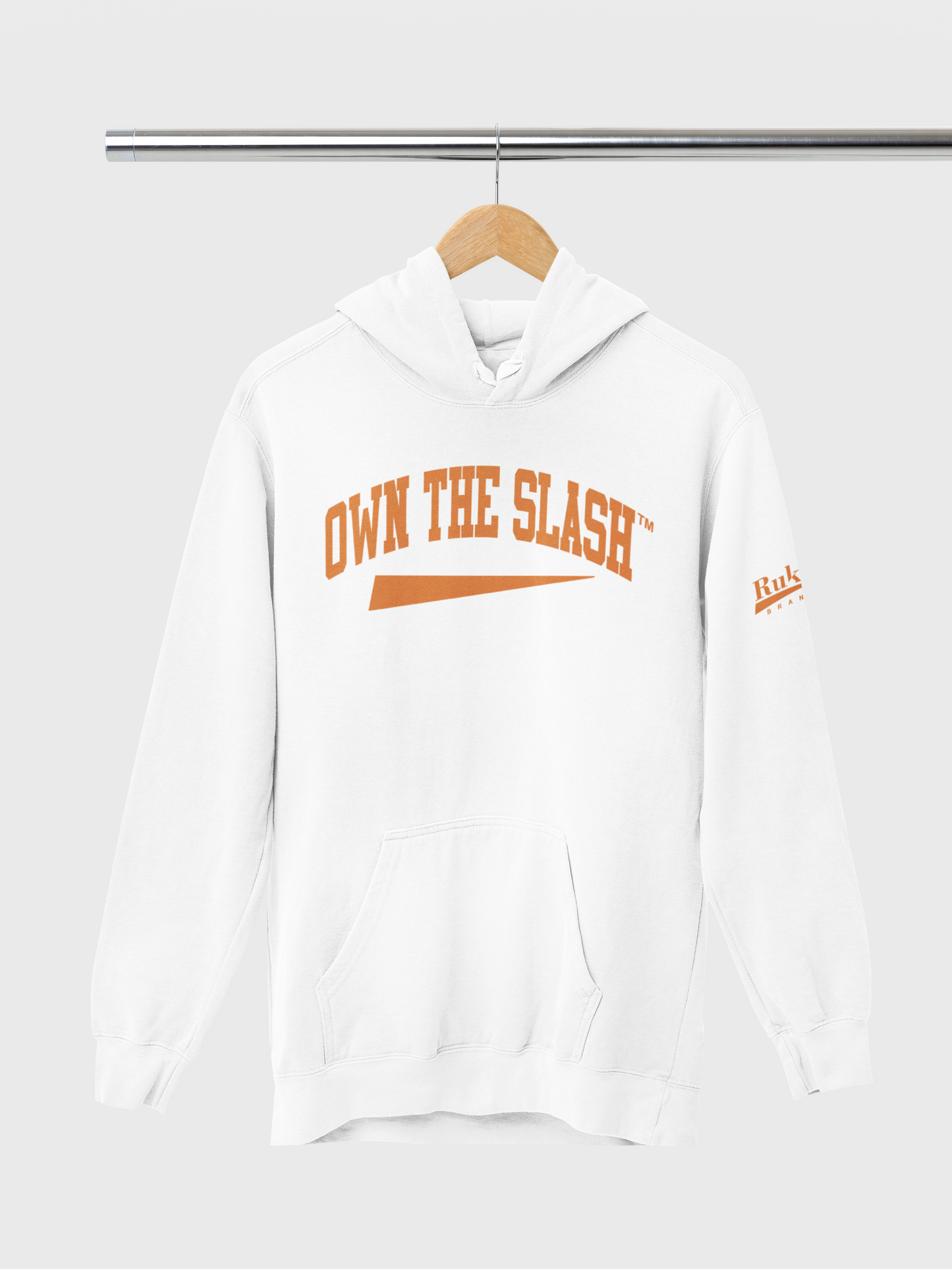 Own the Slash White/Orange Hoodie