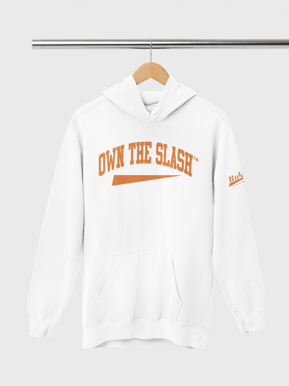 Own the Slash White/Orange Hoodie