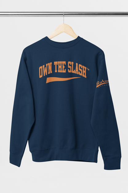 Own The Slash Navy/Orange Crewneck Sweatshirt