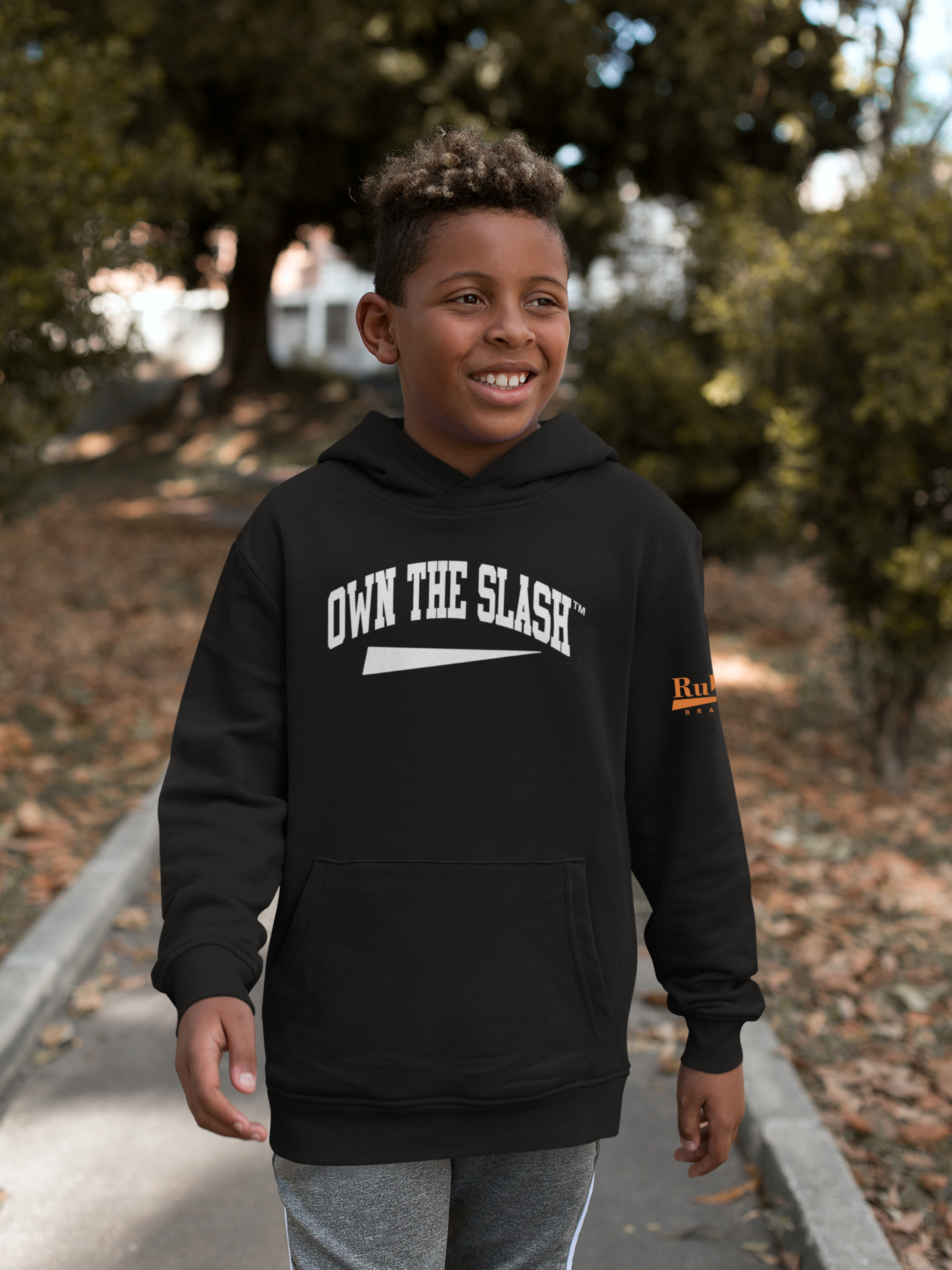 Own the Slash Black/White Hoodie