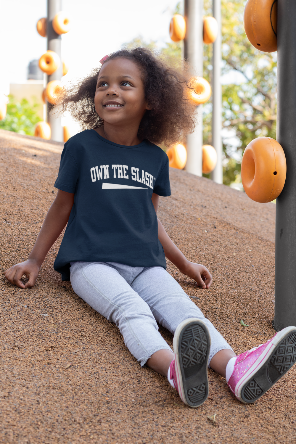Own the Slash Navy/White T-shirt