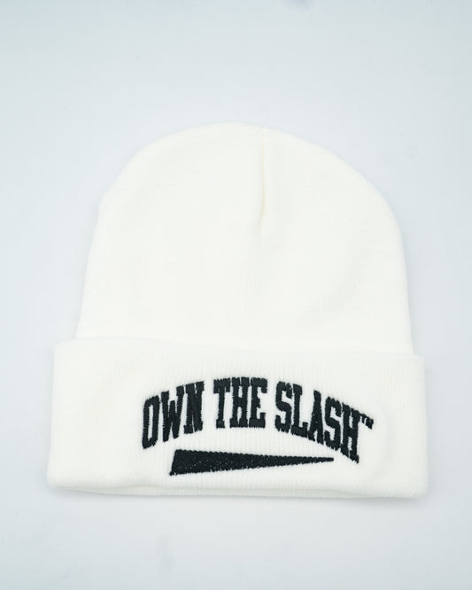 Own the Slash White/Black Beanies
