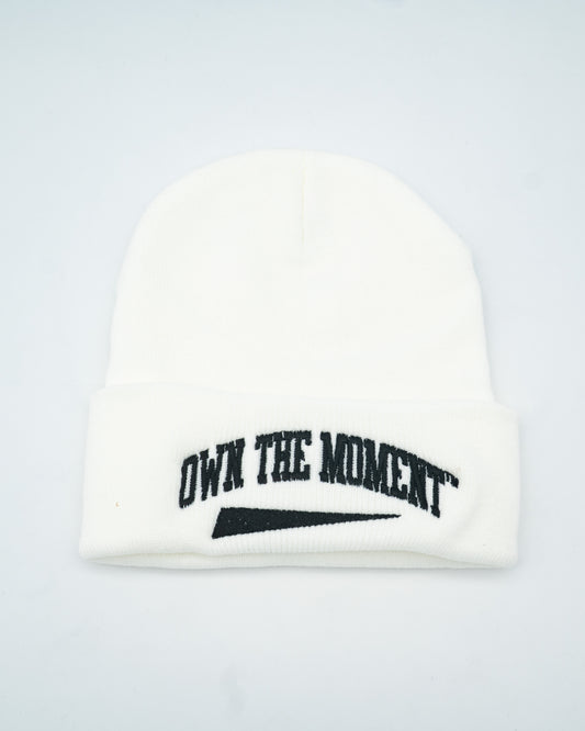 Own the Moment White/Black Beanies