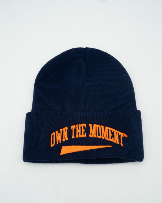 Own the Slash Navy/Orange Beanies