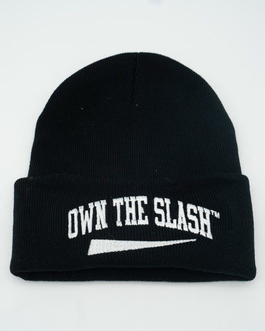 Own the Slash Black/White Beanies
