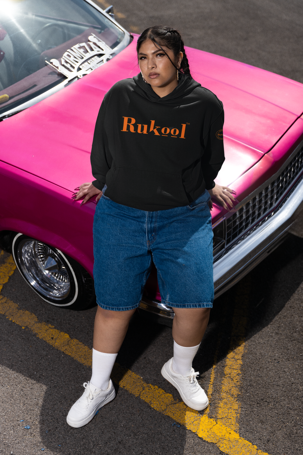 RUKool Large Letters Black Hoodie