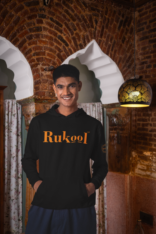 RUKool Large Letters Black Hoodie