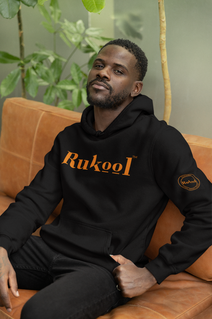 RUKool Large Letters Black Hoodie