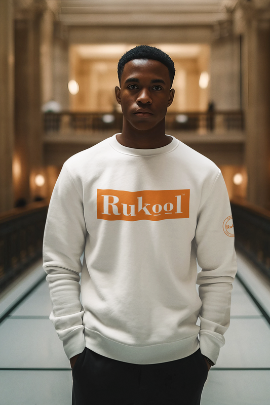 RUKool White Crewneck Sweatshirt