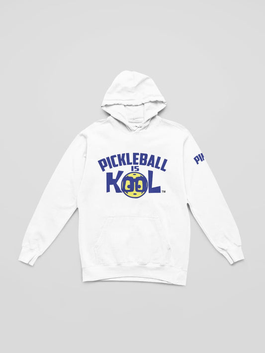PickleBall is Kool White/Blue Hoodie