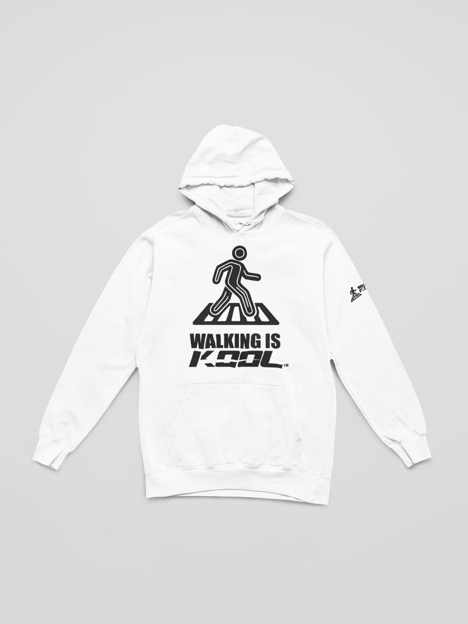 Walking Is Kool White Hoodie