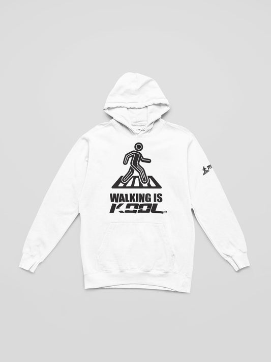 Walking Is Kool White Hoodie