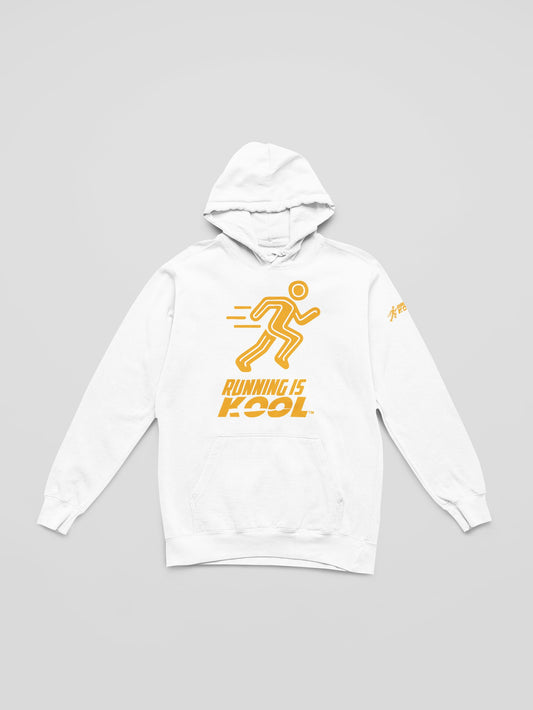 Running is Kool White Yellow Hoodie