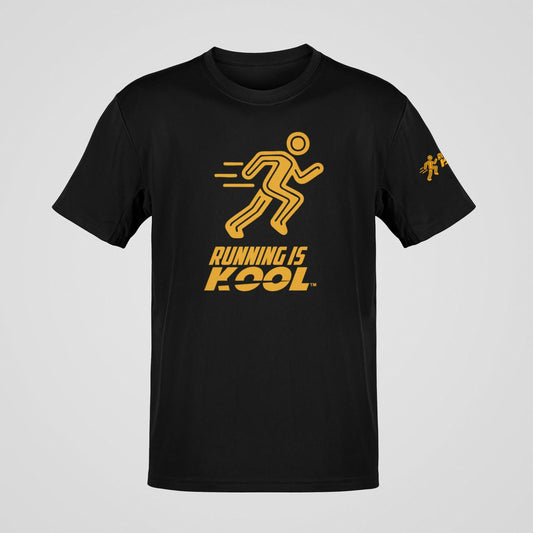 Running is Kool Black Yellow T Shirt