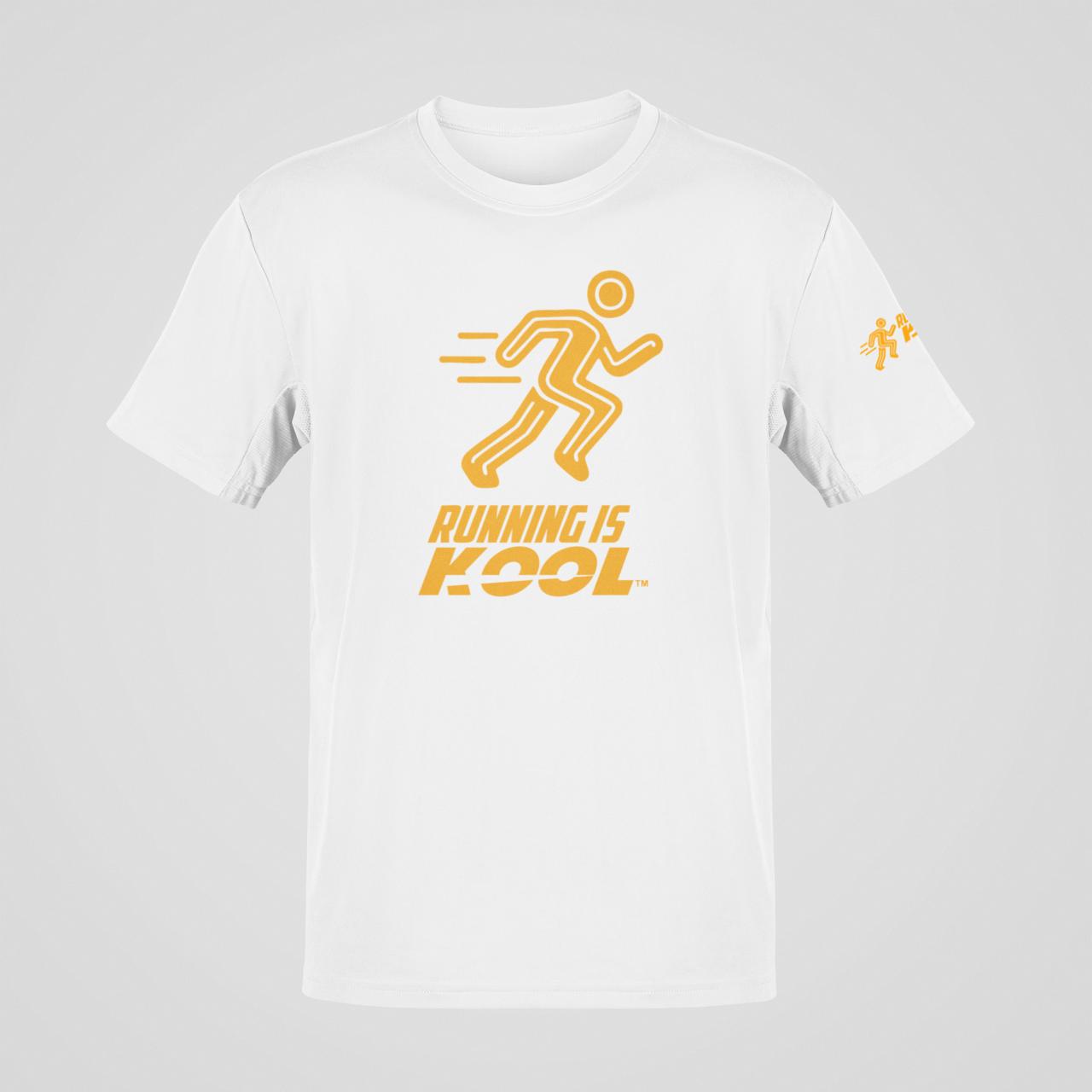 Running is Kool White Yellow T Shirt