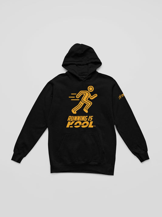 Running is Kool Black Yellow Hoodie