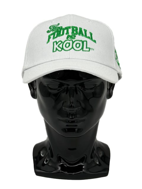 Football is Kool White/Green Cap