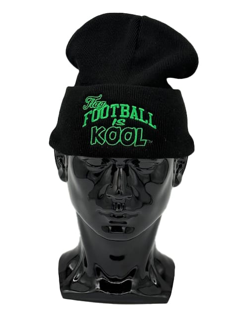 Football is Kool Black/Green Beanie